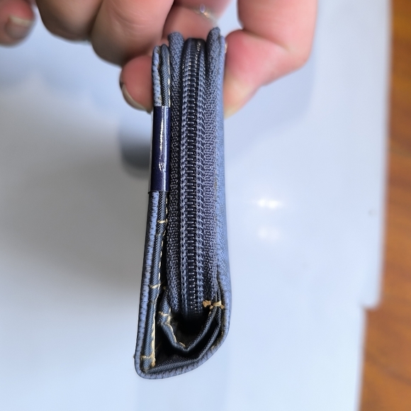 Fashion Milano Blue Canvas Wallet - Picture 9 of 10